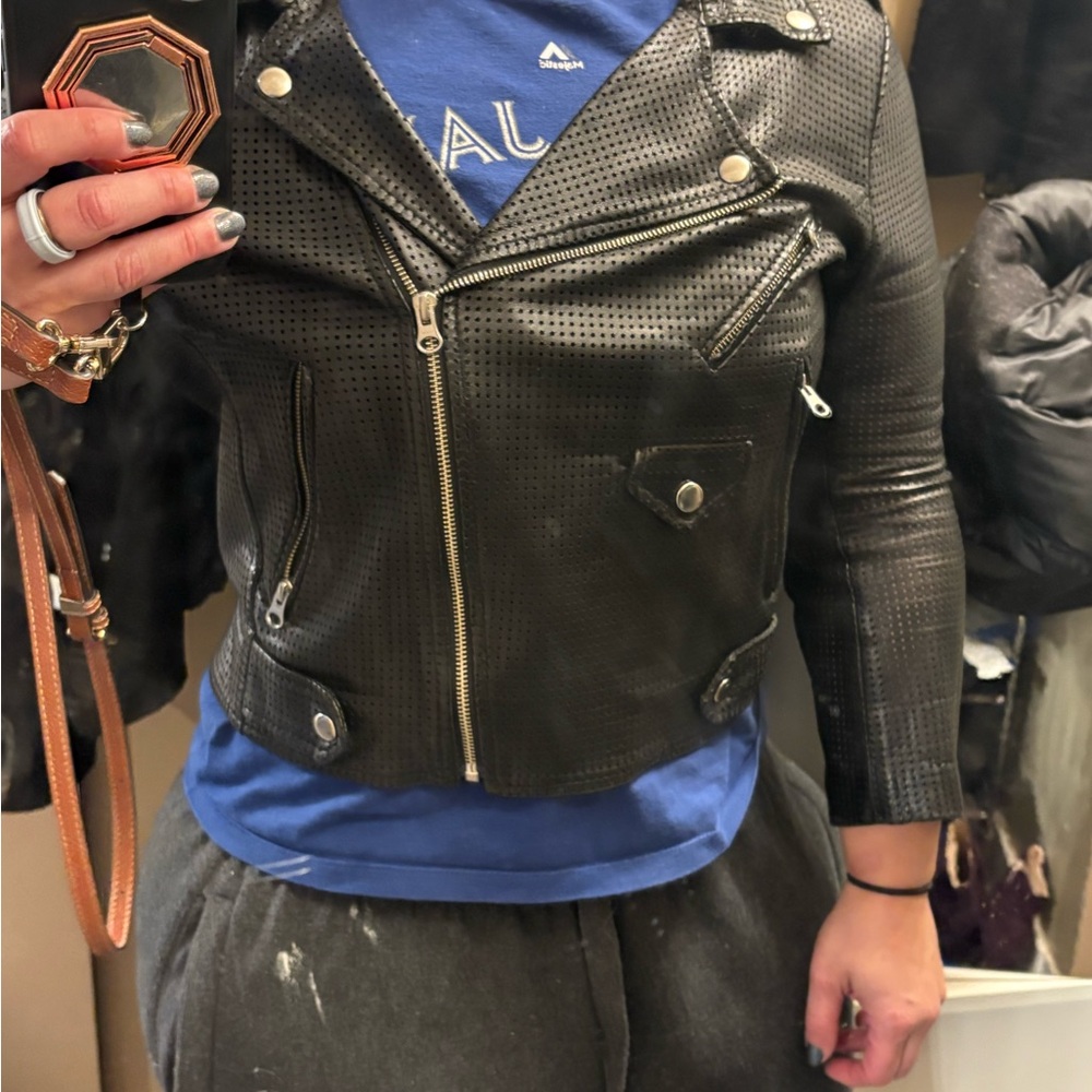 Rebecca Minkoff Lambskin Leather Jacket - size Large